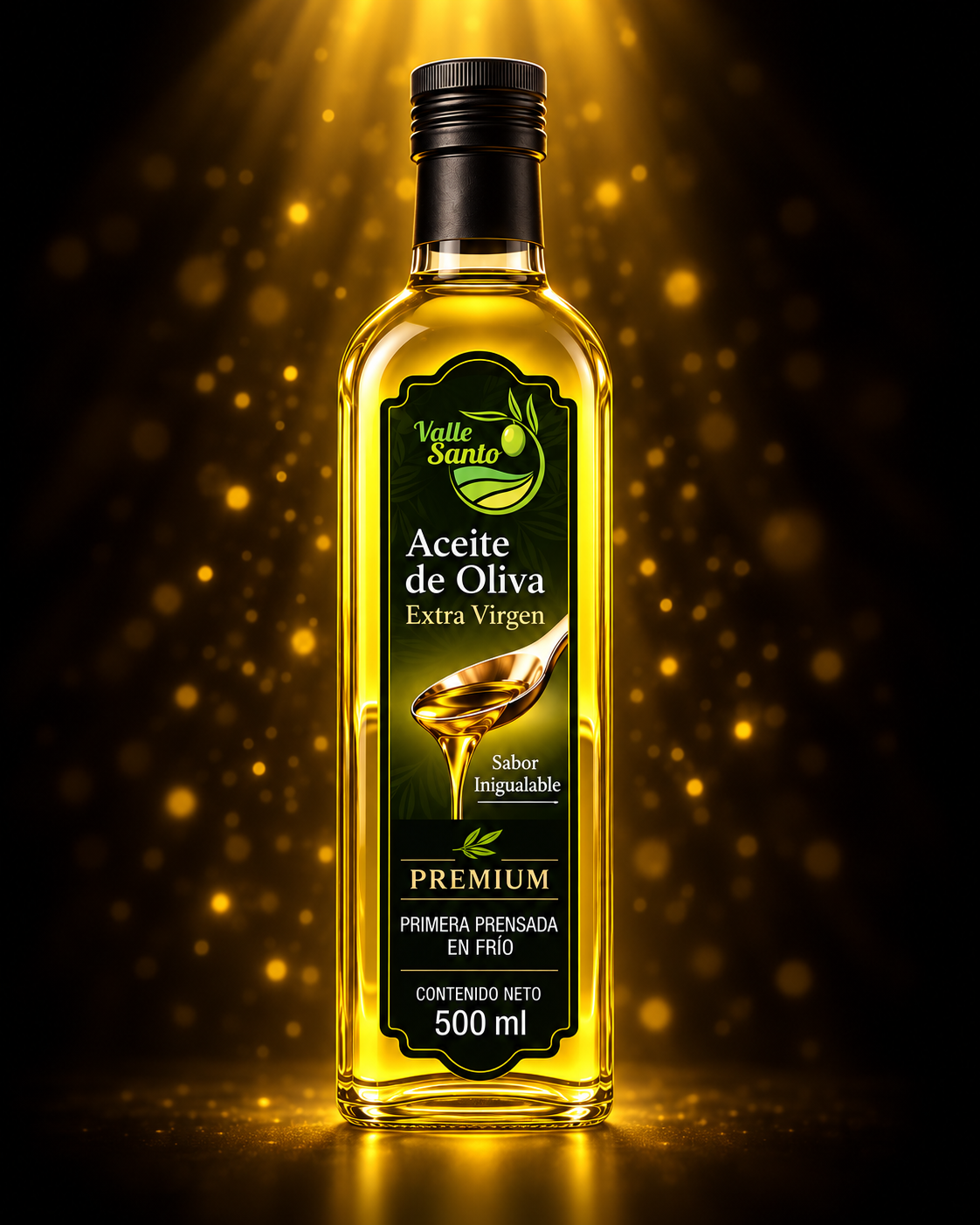 Botella de Aceite de Oliva Extra Virgen Valle Santo